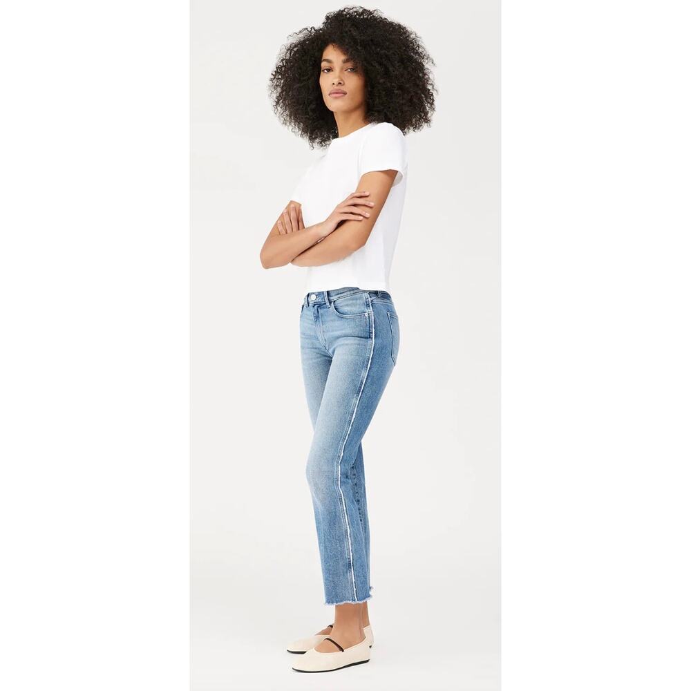 DL1961 Mara Straight Mid Rise Instasculpt Jeans Dark Riviera 26